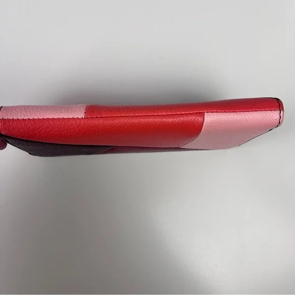 Fossil | Jayda Red Multi Faux Leather Large Zip Clutch Organizer Wallet - Picture 7 of 8